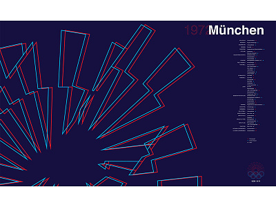 1972 Munich Olympics Poster Redesign design fracture graphic design infographic logo munich olympics poster poster design vector