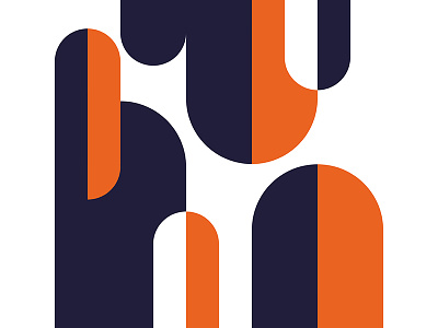 Geometric Poster Series 4, Poster 4 blue colorful geometry graphic design illustration modern orange pink playful poster print design square