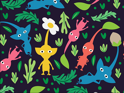 Pikmin Pattern nintendo pattern pikmin wallpaper