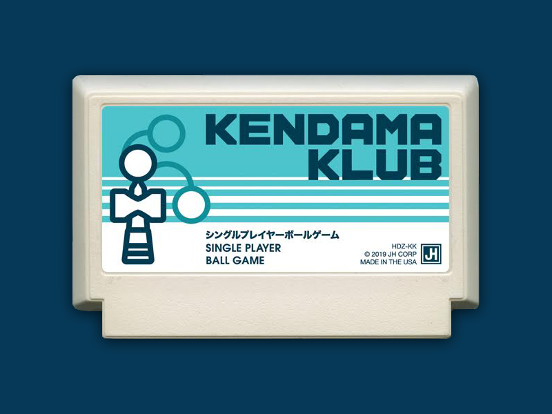 KENDAMA KLUB - Famicase 2019 avant garde cartridge design famicase famicom game art gaming illustrator japan kendama meteor my famicase exhibition nes nintendo retro super meteor tokyo typography vector video games