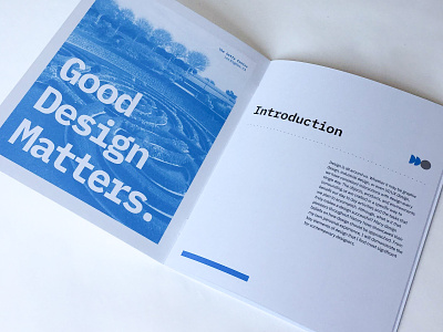DSGD 111 - Good Design Booklet book booklet design dsgd 111 duotone good design principles print print design saddle stitch sjsu typography
