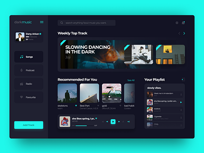 Music WebApp Concept  |  darkmusic