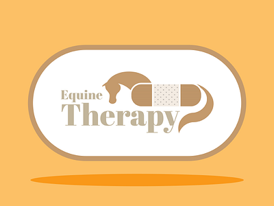 Equine Therapy badge bandaid branding horse icon logo