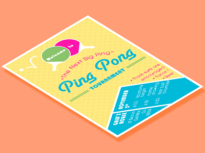 Ping Pong Partayyy invitation layout party pingpong retro