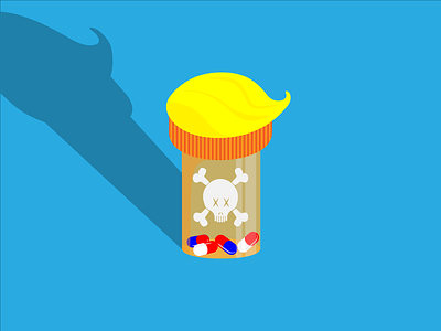 Trump Care america bottle death healthcare illustration pills trump usa