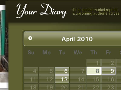 Diary Feature cows date diary livestock picker