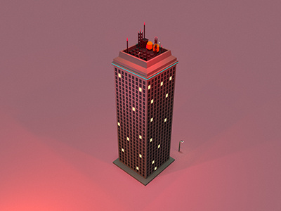 Building 3d assets building game illustration isometric modeling