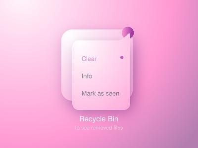Recycle Bin Drop Down android application design application interface design app drop down drop down menu interface design ios recycle bin ui ui design user interface design user interface experience ux design