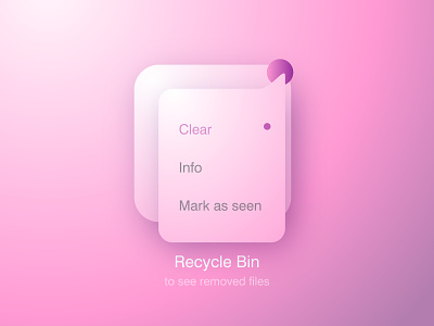 Recycle Bin Drop Down