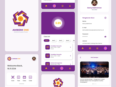 AMIKOM ONE - Campus Mobile Portal Apps app branding design ui ux
