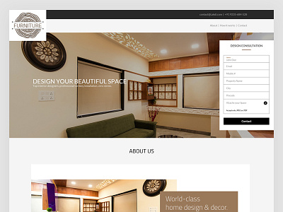 Web Design furniture shop