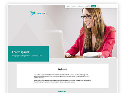 Job portal web page