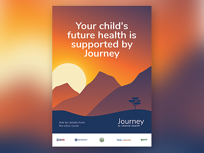 Journey A2 poster series - Sunset africa healthcare mountains poster art posterdesign sunset warm colors