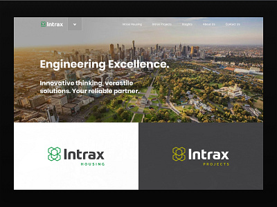 Intrax - Concept design engineering landing page ui