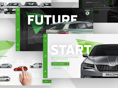 Skoda App design application cars desktop ui ux