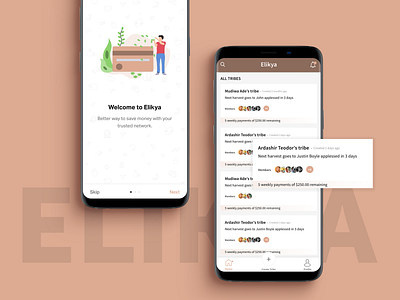 Elikya - Savings App design ui