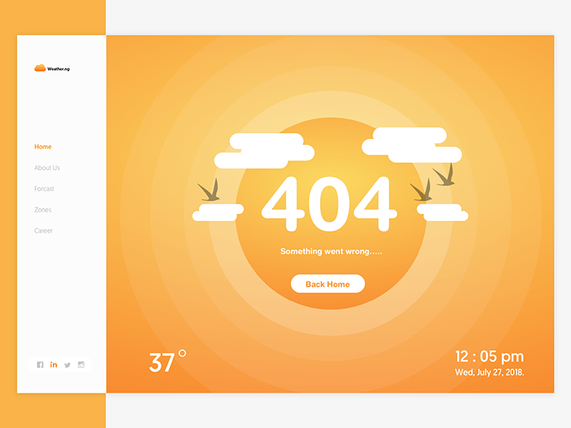 404 page concept error page web design uiux landing page