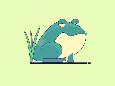 Frog adobe flat frog illustration illustrator photoshop ribbit swamp toad