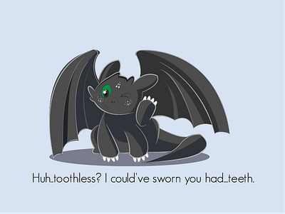 Toothless Ver 2 adobe dragon drawing illustration toothless