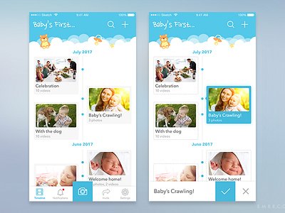 Baby's First, Mobile App Timeline