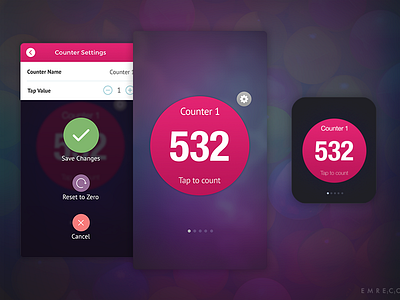 Tappy Count Apple Watch App app apple watch counter ios mobile settings smartwatch tap tracking ui ux watch