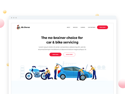 Car and bike service booking website - MrGaraz