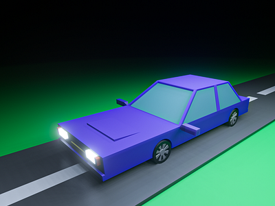 Rendered toy car