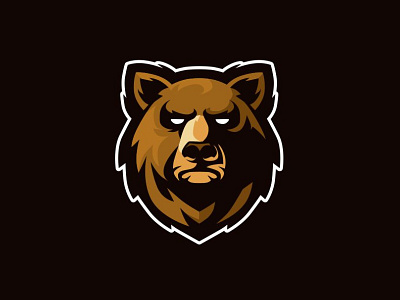 GRIZZLY bear brand design forsale graphic identity illustration logo mascot vector