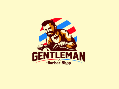 Barbershop logo badge logo forsale branding vector cartoon mascot graphic illustration identity brand design logo