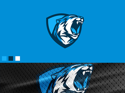Blue tiger artwork badge badgedesign branding design esport esportlogo forsale graphic identity logo mascot pantera tiger vector