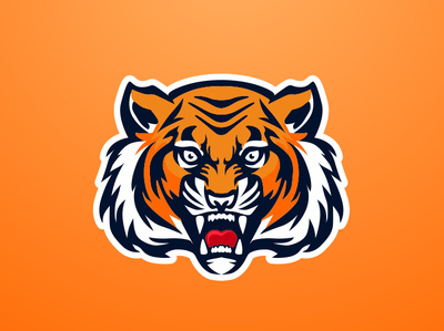 Tiger artwork badgedesign brand branding char design forsale graphic identity illustration logo mascot tiger vector
