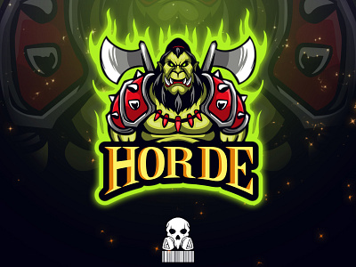 Orc badge badgedesign brand cartoon char design esport esportlogo graphic identity logo mascot vector