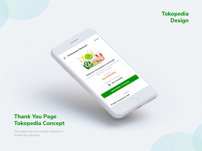 Thank You Page Concept Tokopedia design illustration product design ux