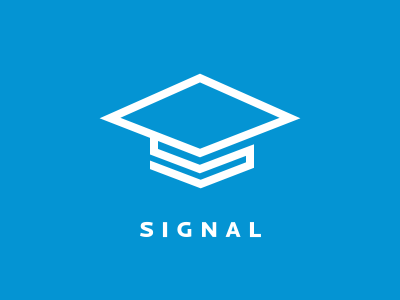 Signal Logo blue education logo signal
