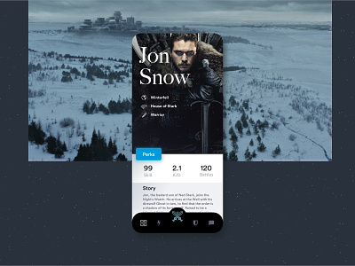 🐉⚔️ Game Of Thrones Mobile Game app concept concept app design game gameofthrones got minimal mobilegame snow typography ui ux