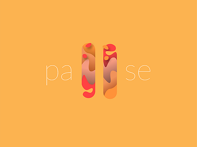PAUSE. flat logo music pause ui