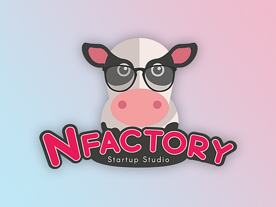 Nfactory Cow cow design flat france logo normandie startup