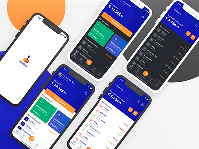 Banking app redesign + dark mode