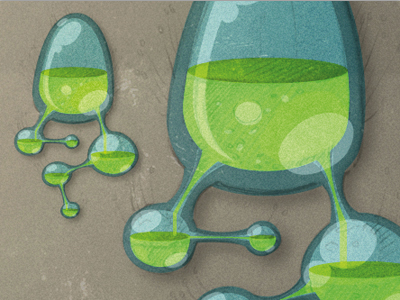 Return on investment n°1 bubble character drawing glass green illustration jelly liquid lithography monster reflection transparency watercolor