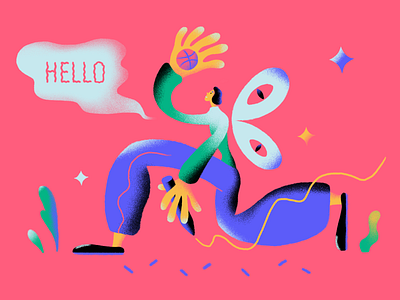 Hello Dribbble design firstshot hellodribbble illustration