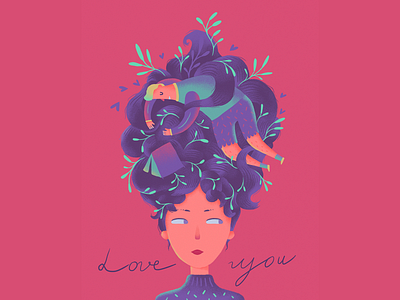 Love character girl illustration love