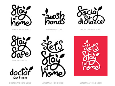 Stay at home calligraphy logo design Corona virus, covid -19 pre calligraphy card concept coronavirus covid 19 design element epidemic graphic hand handwritten home house icon illustration infection inspirational isolated lettering logo