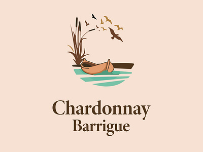 Chardonnay Barrique Wine label design