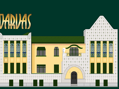 Darvas ház Nagyváradi szecessziós mùzeum art nouveau branding casa darvas darvas ház design illustration oradea szecesszio szecesszió szecesszió vector