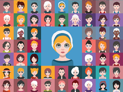 Set of avatars avatars of set