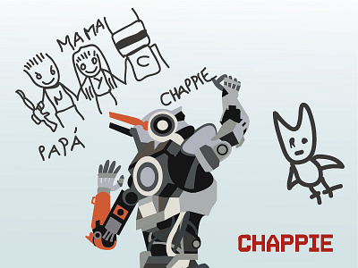 Chappie film poster vector work chappie film poster vector work