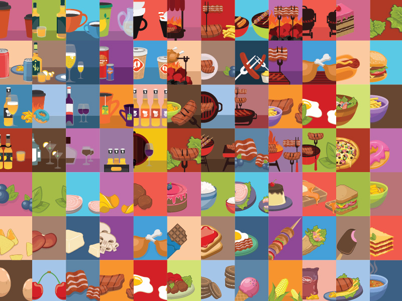 Set of food icons 01