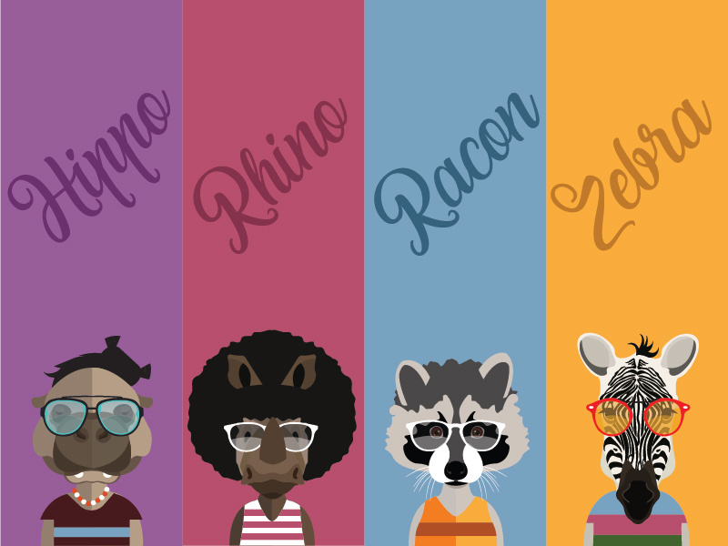 Racon hippo rhino zebra 01