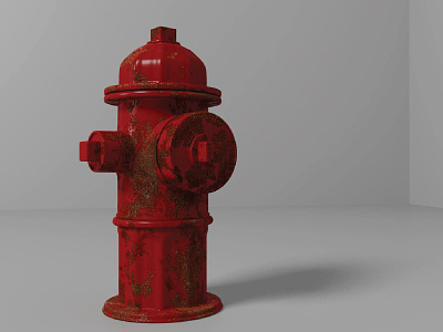 Fire Hydrant 3d Model department fire hydrant metal plug pressure protection public red road safety water