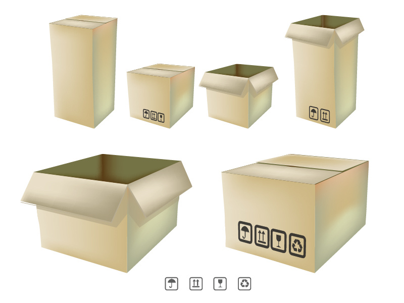 Set of boxes kit box present blank mockup celebration ribbon container gift greeting package set